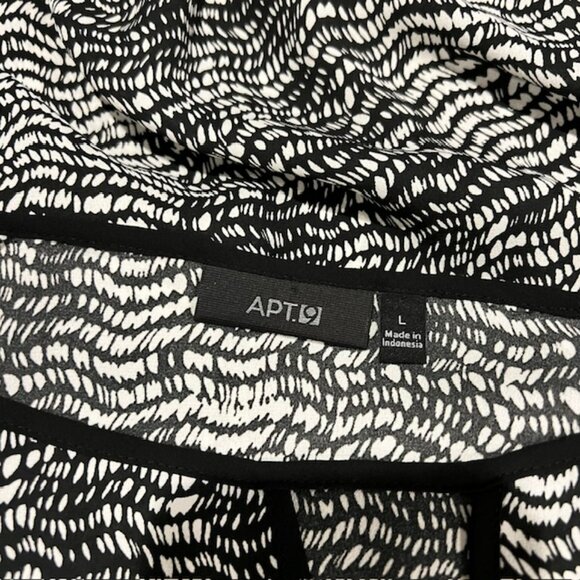 Apt. 9 Black & White Cold Shoulder Blouse Size L - Picture 7 of 7